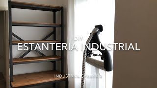 DIY Estanteria industrial sin hierro y madera  industrial wooden shelve ironless [upl. by Hakan770]