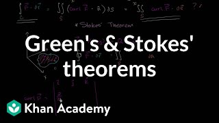 Greens and Stokes theorem relationship  Multivariable Calculus  Khan Academy [upl. by Outlaw]