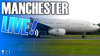 Manchester Airport Live 4K Emirates A380 Divert 3h38m planespotting manchesterairportlive [upl. by Aneema791]