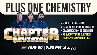 CHEMISTRY  CHAPTER REVISION  PLUS ONE  AEGON LEARNING  ONAM EXAM onamexam2024 chemistrytopics [upl. by Anirahc]