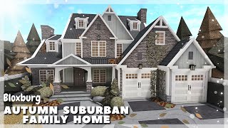 BLOXBURG Autumn Suburban Family Home Speedbuild  Roblox House Build [upl. by Magna]