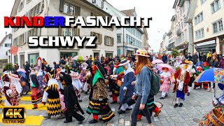 Kinder fasnacht  2020 Nüssler Schwyz  Fasnacht Schweiz  4K 60 Fps [upl. by Bethina]