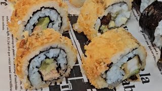 Knusprig frittiertes Sushi Rolls  Sushi Rezept im Tempura Teig [upl. by Irwinn]