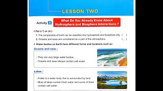 Science Grade 5 Lesson 2 quotWhat do you already know about hydrosphere and biosphere interactions quot [upl. by Merchant]