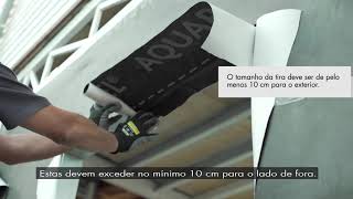 Sistema construtivo Knauf AQUAPANEL®️ Outdoor  2ª Etapa  Instalação da Barreira de Água AQUAPANEL® [upl. by Nylhtak162]