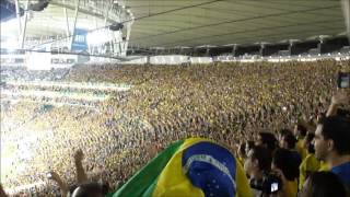 Torcida brasileira cantando feliz no Maracanã  Brasil vs Espanha  Final Copa Confederações [upl. by Ahsini]