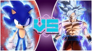 ULTRA SONIC vs ULTRA INSTINCT GOKU Animated Movie  Sonic vs Goku Animation  REWIND RUMBLE [upl. by Ahsemik]