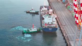 docking container ship and carship [upl. by Marianna]