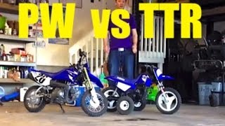 Yamaha TTR50 and Yamaha PW50 Comparison [upl. by Paulette71]