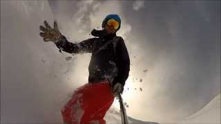 Snowboarding Powder Chamonix Grands Montets Le Tour Brevent Pt 1 [upl. by Norty]