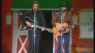 Johnny Cash amp Hank Williams Jr  Kaw Liga Opry Live [upl. by Retep877]