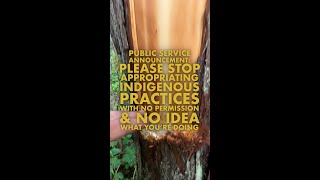 PSA If you dont know what youre doing dont do it  stop appropriating indigenous practices [upl. by Lionello]