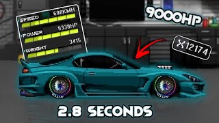 Top Secret Supra 9000HP  Pixel Car Racer  New Horizons Mod [upl. by Madalyn]