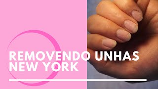 COMO REMOVER ACRILFIXUNHAS NEW YORK SOMENTE COM LIXA [upl. by Atorod]