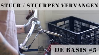 Fiets stuur  stuurpen demonteren  Fietsstuur vervangen [upl. by Vitia]