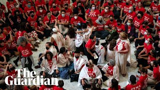 ProPalestine protesters occupy Congress building and call for Gaza ceasefire [upl. by Birch]