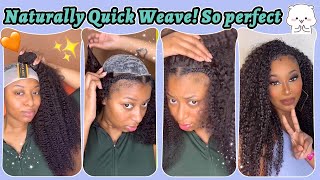 Versatile Quick Weave Tutorial🤩Afforable Curly Hair Review  Small Leave Out amp Restyle Ftulahair [upl. by Krista]