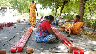 Longest Wala Cracker Making with Unique Techniques in Fireworks Factory [upl. by Akerley190]