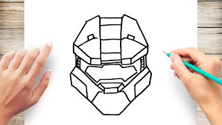 How to Draw Master Chief step by step [upl. by Anerom]