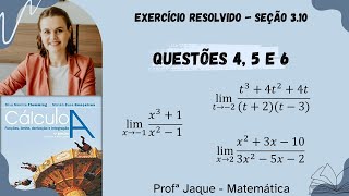 Cálculo A  Capítulo 3  Seção 310  Exercícios 4 5 e 6  Limites indeterminados [upl. by Enilhtak]