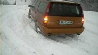 Volvo V70 R AWD testing snow and sound [upl. by Suirad651]