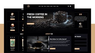 How To Make A Responsive Coffee Shop Website Design Using HTML  CSS  JavaScript  From Scratch [upl. by Born3]