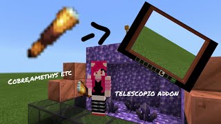 TELESCOPIO FUNCIONAL Addon para minecraft bedrock [upl. by Petracca]