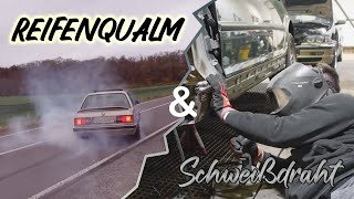 Reifenqualm und Schweißdraht  Probefahrt mit dem E30 V8 und Schweller schweißen am E46 [upl. by Greenlee]