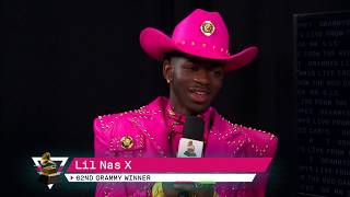 Lil Nas X OneOnOne Interview  2020 GRAMMYs [upl. by Rehpotsrik707]