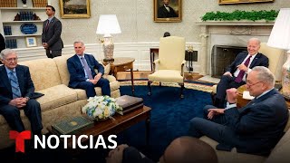 Fracasó reunión en la Casa Blanca por el techo de la deuda  Noticias Telemundo [upl. by Esinek]