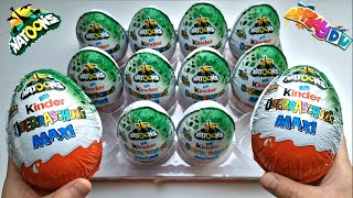 Kinder Surprise Eggs Natoons 2023 MAXI  quotApplayduquot  12 x Big unboxing [upl. by Llesram]