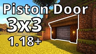 Minecraft Tutorial  3x3 Piston Door 118  119 [upl. by Arayc]