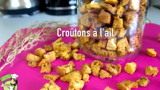 Ne jetez plus votre pain rassis Croûtons à lail fait maison [upl. by Kathi463]