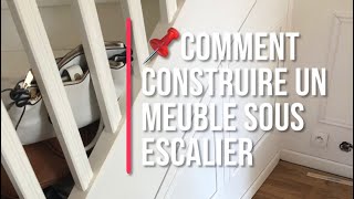 COMMENT CONSTRUIRE UN MEUBLE SOUS ESCALIER meublecoulissant meuble coulissant footdeco [upl. by Milicent]