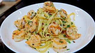 Easy Shrimp Scampi Recipe with Fettuccini [upl. by Heins751]