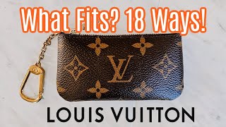 18 Ways To Use the LOUIS VUITTON Key Pouch  Key Cles  What fits inside the LV Key Pouch [upl. by Lipkin]