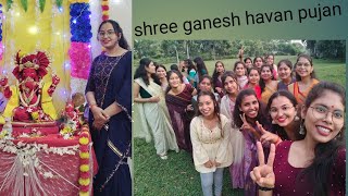 shree ganesh havan pujan ♥️ Columbia girls hostel 😍🎉🎉 [upl. by Clarine]