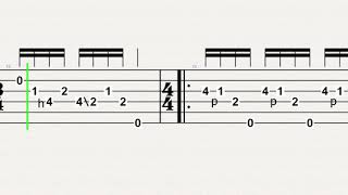 Steve Vai  Eugene´s Trick Bag Acoustic Guitar TAB [upl. by Ailbert]