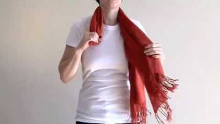 Figure Eight Knot Scarf Tutorial [upl. by Helbonnah422]