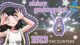 ♡ SHINY GOURGEIST in 1513 ENCOUNTERS Pokemon Sword ♡ [upl. by Ahsiugal204]