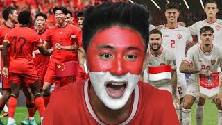 INDONESIA 1  2 CHINA ⚽️🔥  KUALIFIKASI PIALA DUNIA LIVE REACTION [upl. by Ellevart]