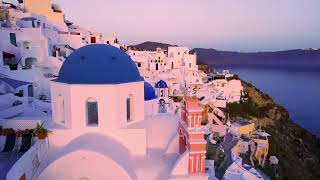 Santorini Greece🇬🇷 4K by drone [upl. by Enida807]