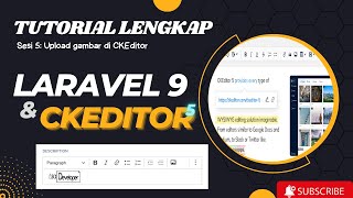 Tutorial Laravel 9 amp CKEditor  Upload gambar di CKEditor dengan Spatie Library part 5 [upl. by Retsae]