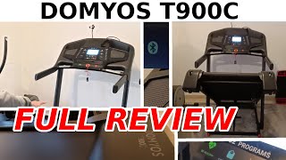 DOMYOS T900C FEATURES NOISE LEVEL PROBLEMS  MIDRANGE DECATHLON TREADMILL FULL DETAIL REVIEW [upl. by Yffub205]