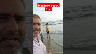 Mandrem Beach Goa reels goa travel trending viralvideo travelblog travelvlog sea nature [upl. by Veradi]