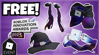 5 FREE ITEMS How To Get All Roblox Innovation Awards 2024 Accessories [upl. by Yetti]