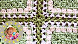 How to Join Granny Squares with a Double Flat Braid Join [upl. by Osmen939]