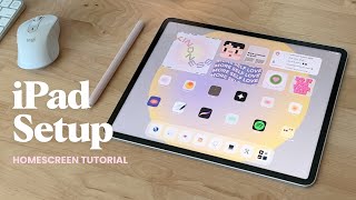 How to customize your iPad 💛🏡  Aesthetic widgets app icons wallpaper ☻ [upl. by Eednil785]