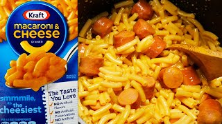 How To Make Kraft Macaroni and Cheese with Hot Dogs [upl. by Ayat]