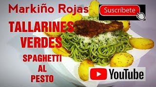 Como hacer TALLARINES VERDES GASTRONOMIA PERUANA albahaca espinaca queso fresco receta Lima Perú [upl. by Marlene36]